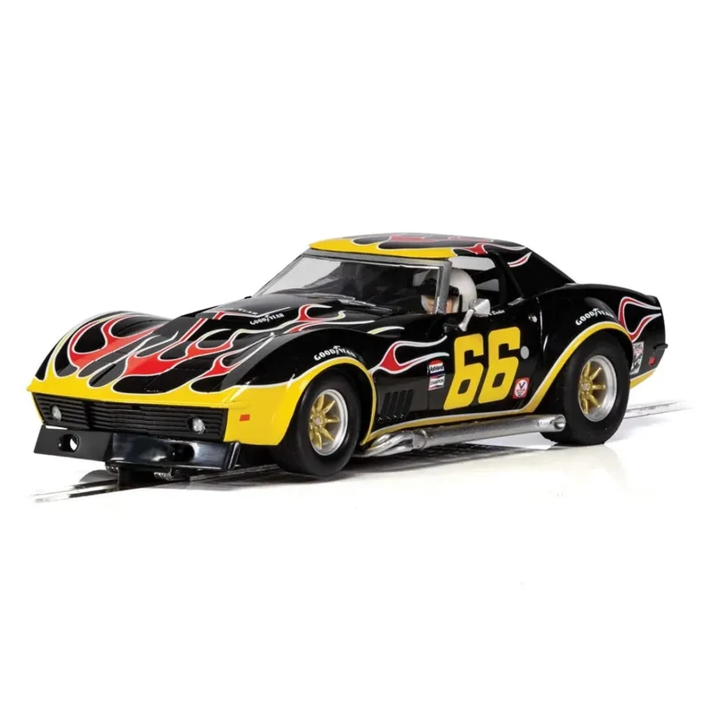 Auto zu Rennbahn Scalextric - C4107 Chevrolet Corvette No. 66 (Flames)
