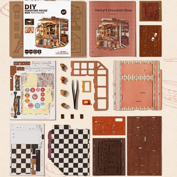 DIY Miniature House - Henry's Chocolate (Wood)