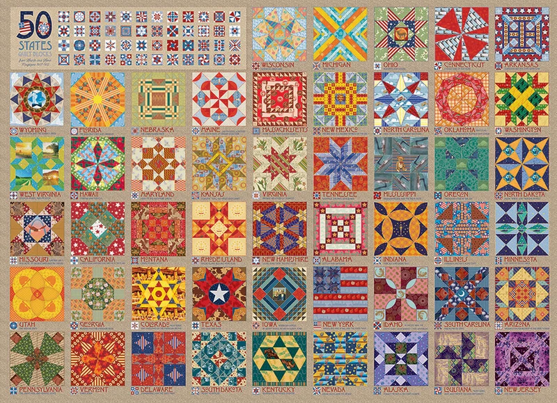 PFG 50 State Quilt Blocks (Usage/Used - PUZZLES FOR GOOD)
