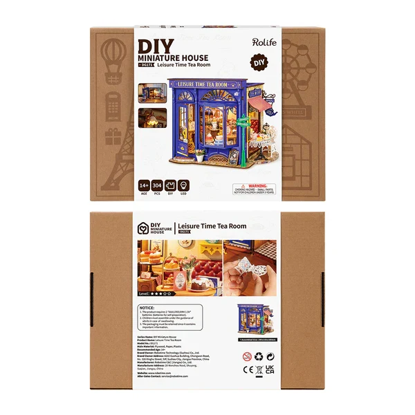 DIY Miniature House - Leisure Time Tea Room (Wood)