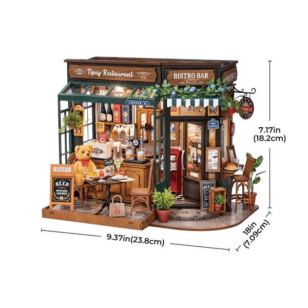 DIY Miniature House - Tipsy Restaurant (Wood)