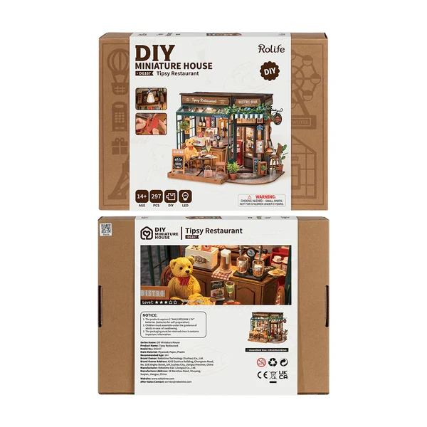 DIY Miniature House - Tipsy Restaurant (Wood)