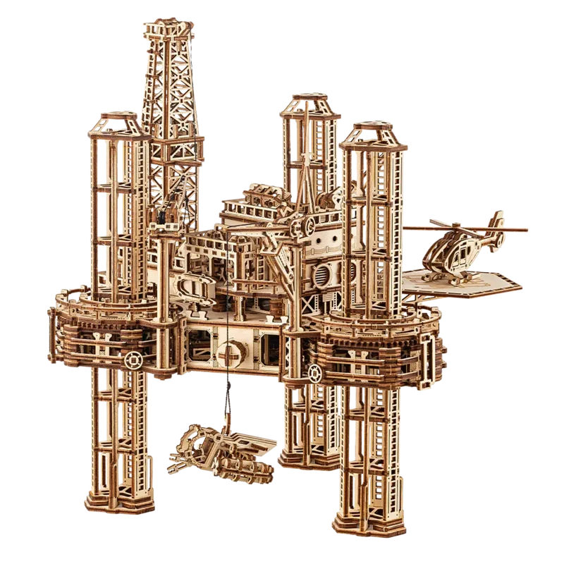 Wood Trick - Ölbohrinsel – 3D Holzbausatz
