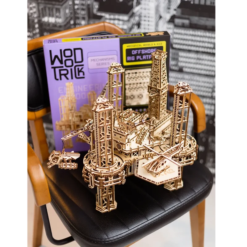 Wood Trick - Ölbohrinsel – 3D Holzbausatz