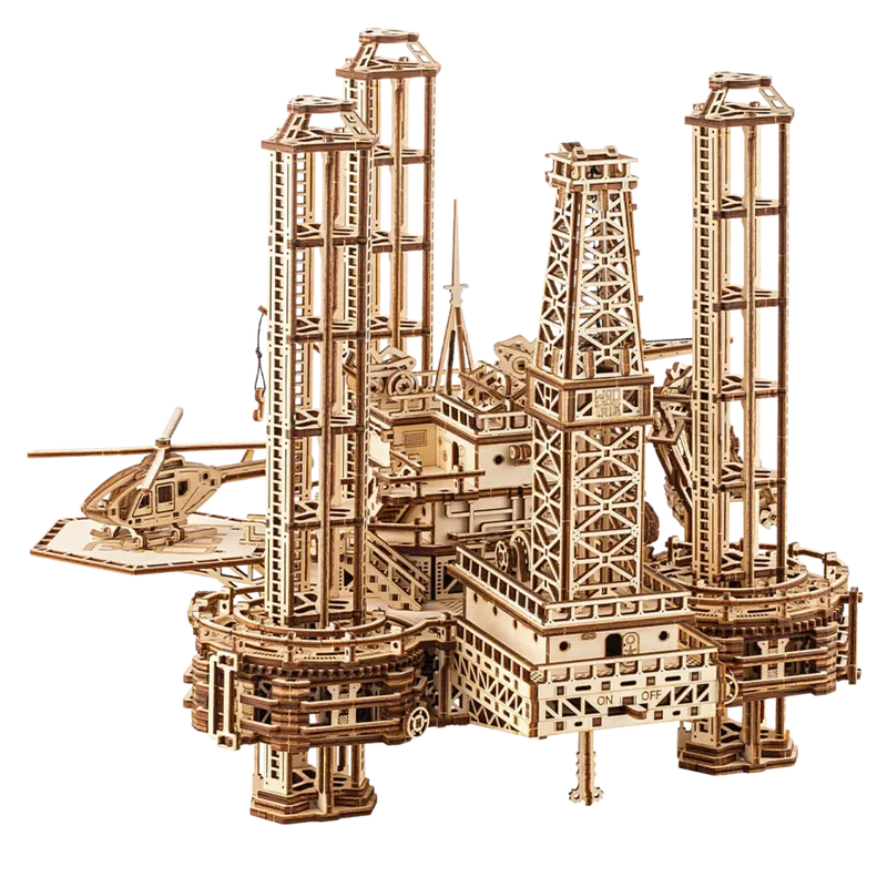 Wood Trick - Ölbohrinsel – 3D Holzbausatz