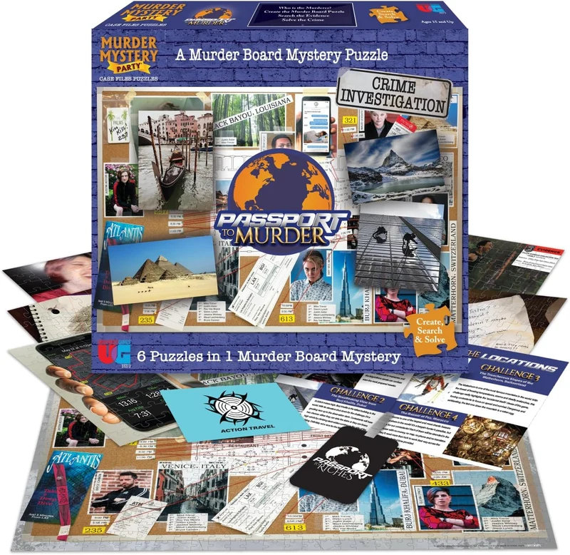 PFG Murder Mystery Case File Puzzle - Passport to Murder (6-in-1) (Usage/Used - PUZZLES FOR GOOD)