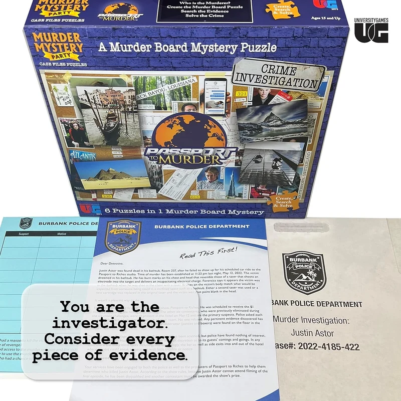 PFG Murder Mystery Case File Puzzle - Passport to Murder (6-in-1) (Usage/Used - PUZZLES FOR GOOD)