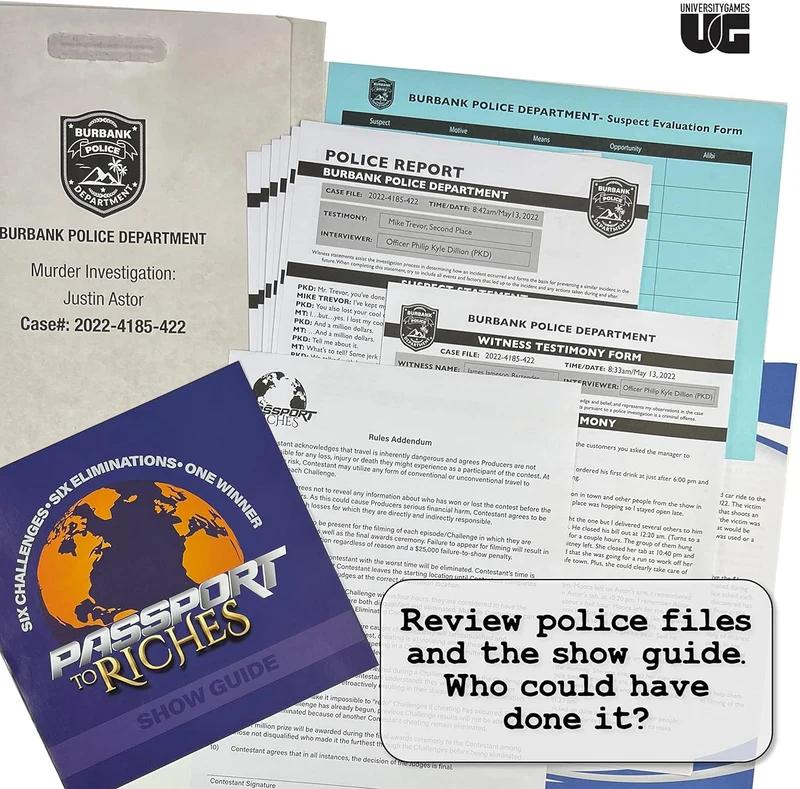 PFG Murder Mystery Case File Puzzle - Passport to Murder (6-in-1) (Usage/Used - PUZZLES FOR GOOD)