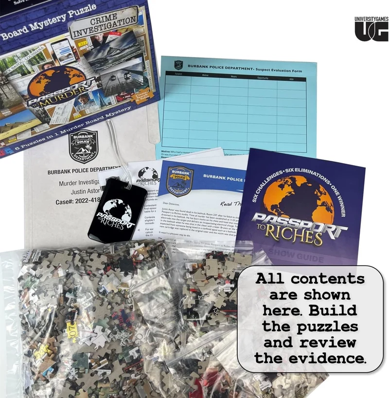 PFG Murder Mystery Case File Puzzle - Passport to Murder (6-in-1) (Usage/Used - PUZZLES FOR GOOD)