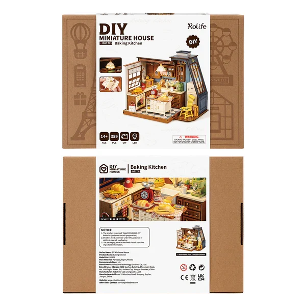 DIY Miniature House - Baking Kitchen (Wood)