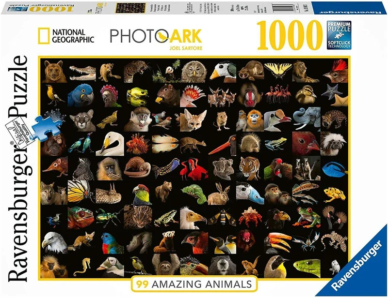 PFG Ravensburger 99 Amazing Animals (1000pcs) (Usage/Used - PUZZLES FOR GOOD)