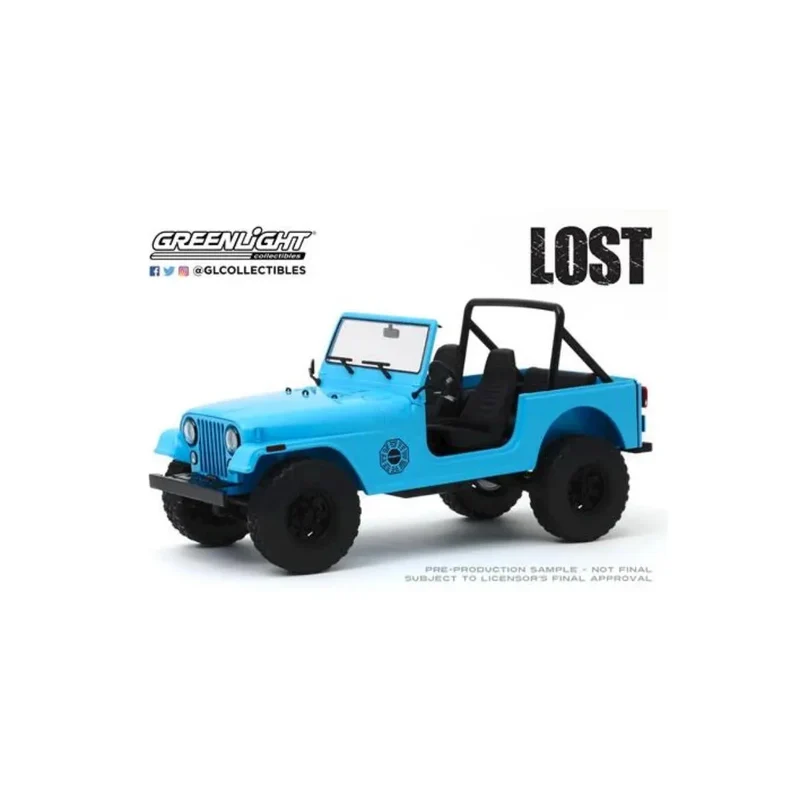 Greenlight - 1977 Jeep CJ - 7 Dharma Jeep - Lost (TV Series 2004 - 2010) - 1:18 - blau