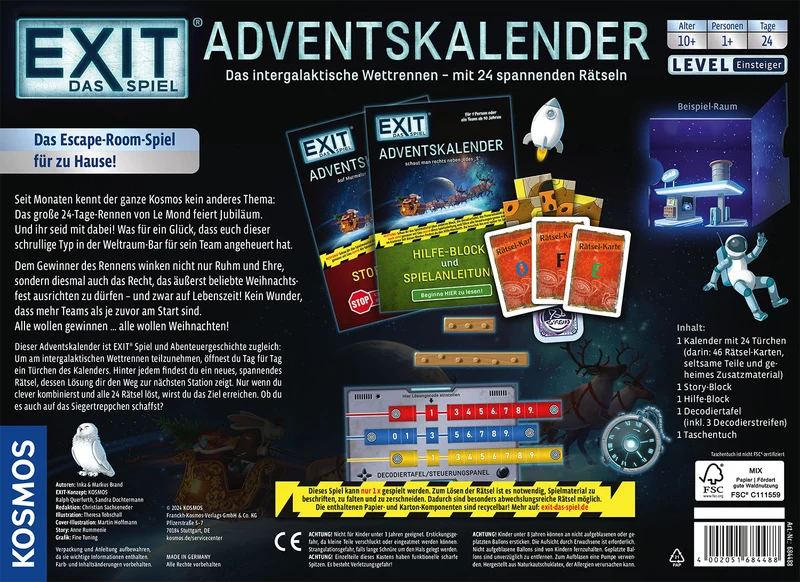 EXIT® - Das Spiel - Adventskalender: Das intergalaktische Wettrennen