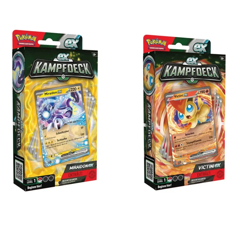 Pokémon - Ex Kampfdeck Juli Miraidon Ex oder Victini Ex - Deutsch