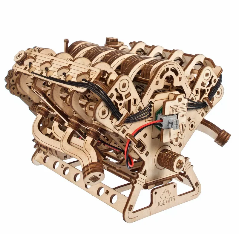 UGEARS 70264 - V8 Motor - 3D Holzbausätze