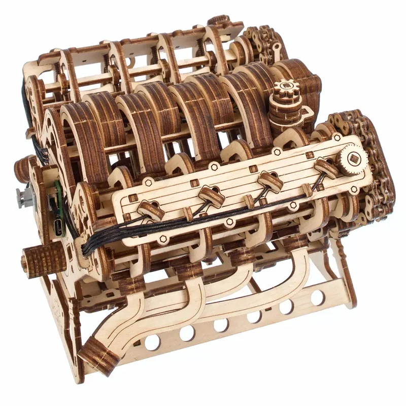 UGEARS 70264 - V8 Motor - 3D Holzbausätze