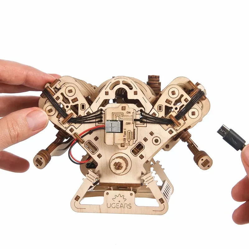 UGEARS 70264 - V8 Motor - 3D Holzbausätze