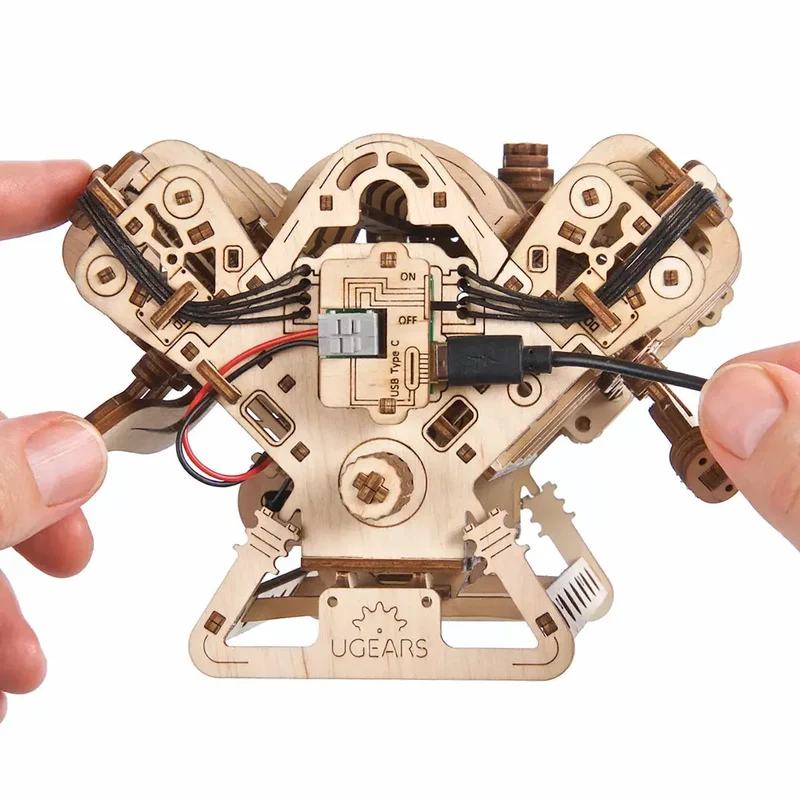 UGEARS 70264 - V8 Motor - 3D Holzbausätze