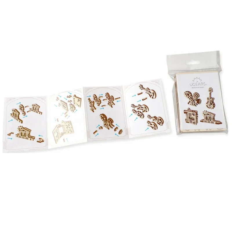 UGEARS 70041 - U - Fidgets Creation - Einsteigerset 3 - D Holzspielzeug