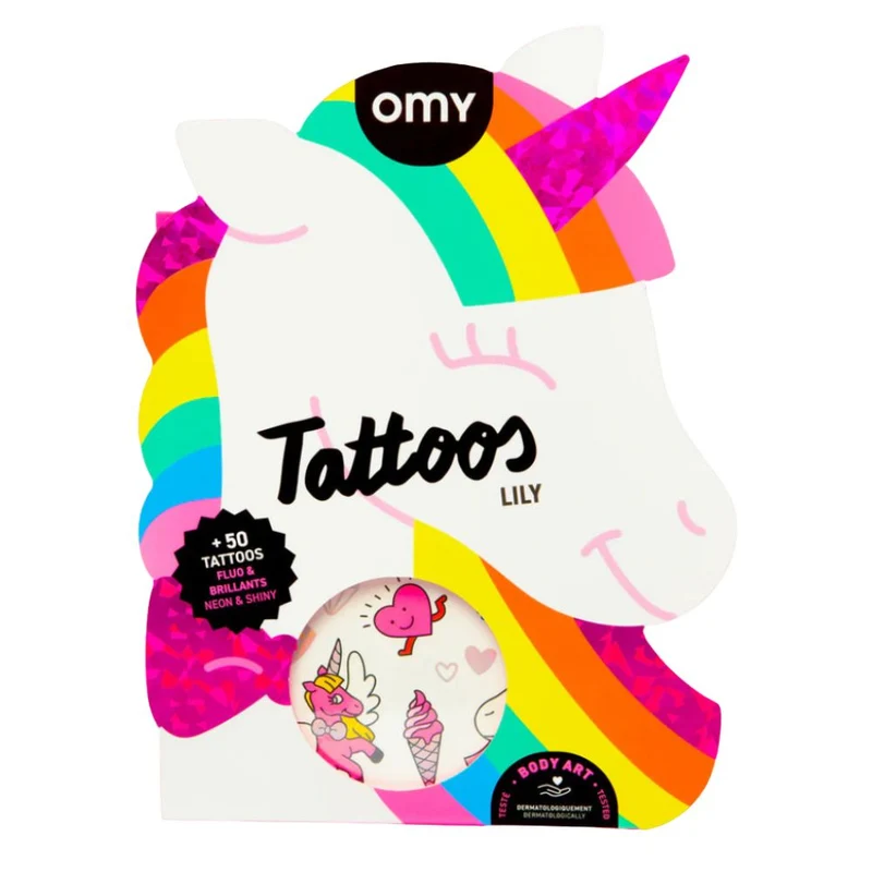 Tattoos für Kinder – Lily, 50 Stück