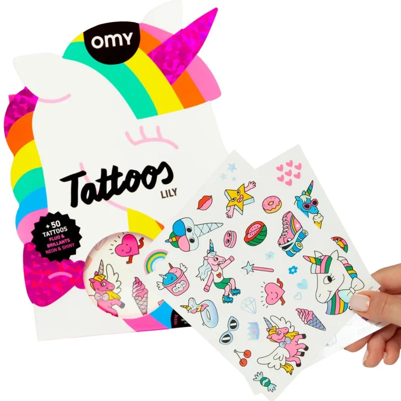 Tattoos für Kinder – Lily, 50 Stück