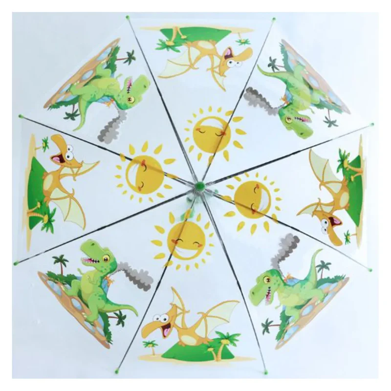 Kinder Regenschirm Dinos grün