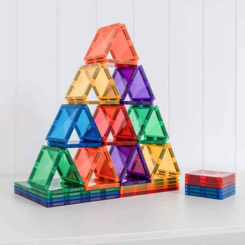 Magnetbausteine – Regenbogen-Quadrat-Set 42 Teile