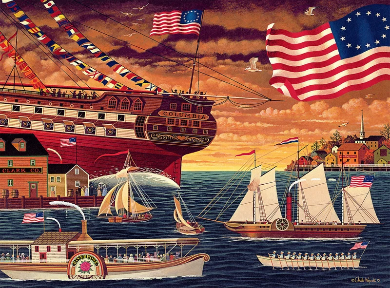 Patriotic Harborview, Charles Wysocki (1000pcs)