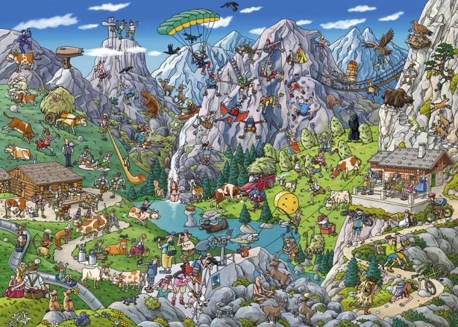 PFG Alpine Fun, Tanck (Triangular Box) (1000pcs) (Usage/Used - PUZZLES FOR GOOD)