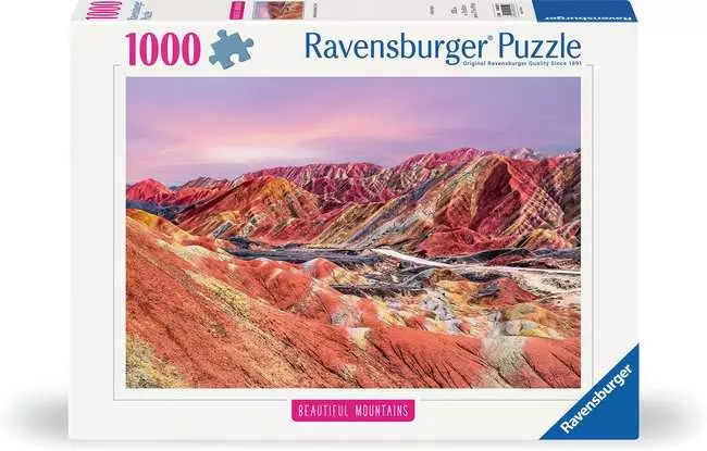 Ravensburger Beautiful Mountains - Rainbow Mountains, China (1000pcs)