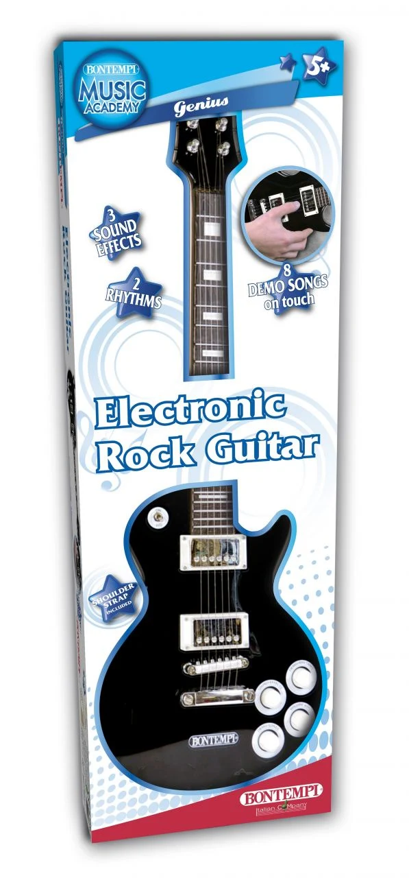 Bontempi Elektronische Rockgitarre schwarz