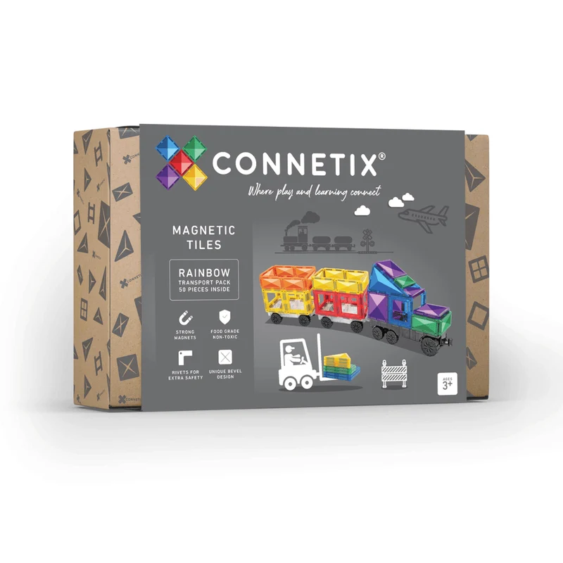 Magnetbausteine – Rainbow Transport-Set 50 Teile