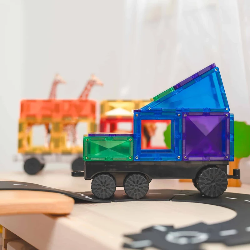 Magnetbausteine – Rainbow Transport-Set 50 Teile