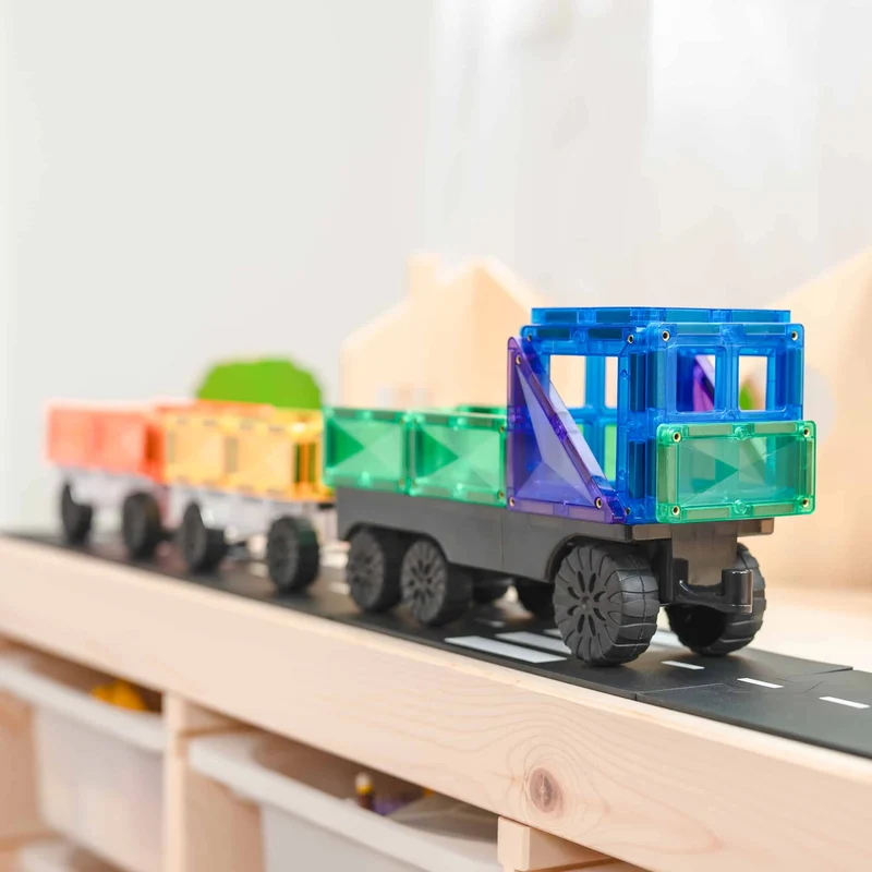Magnetbausteine – Rainbow Transport-Set 50 Teile