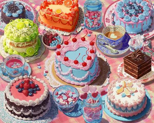 Vintage Cakes (500pcs)