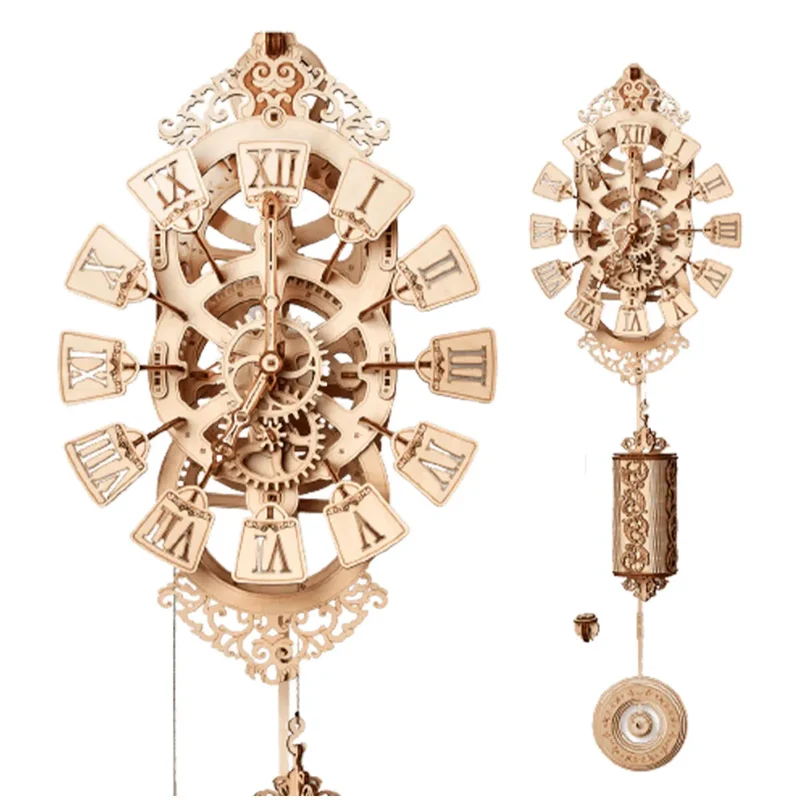 Wood Trick - Pendulum Uhr - Wanduhr – 3D Holzbausatz