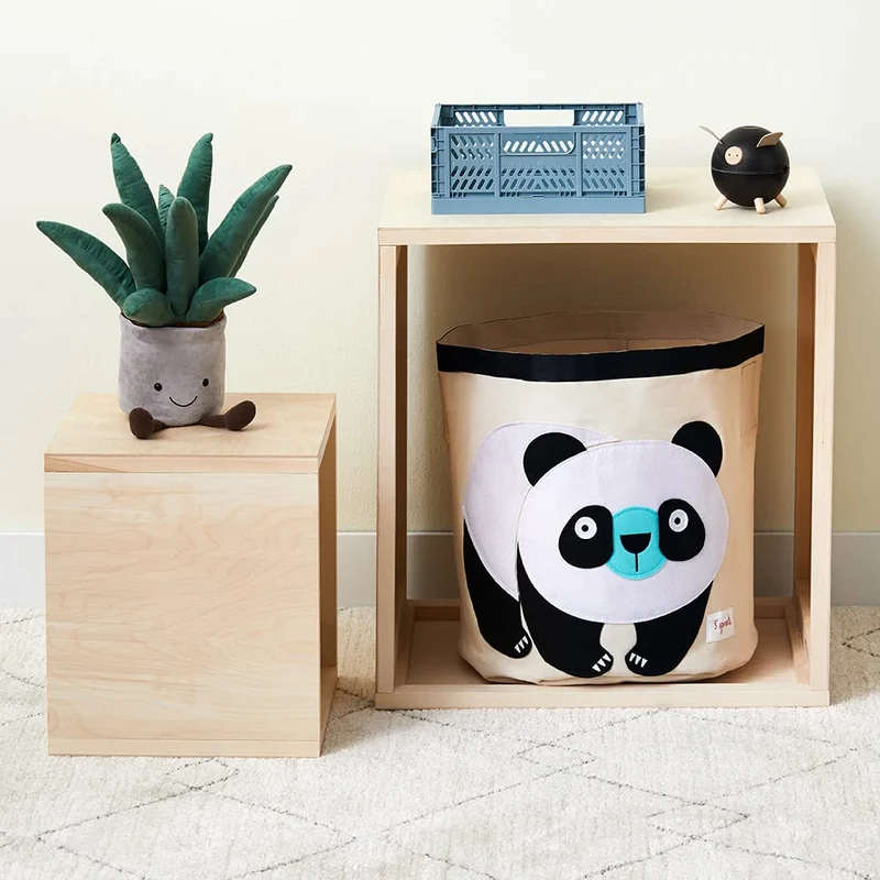Großer Spielzeugkorb aus Baumwolle – Panda