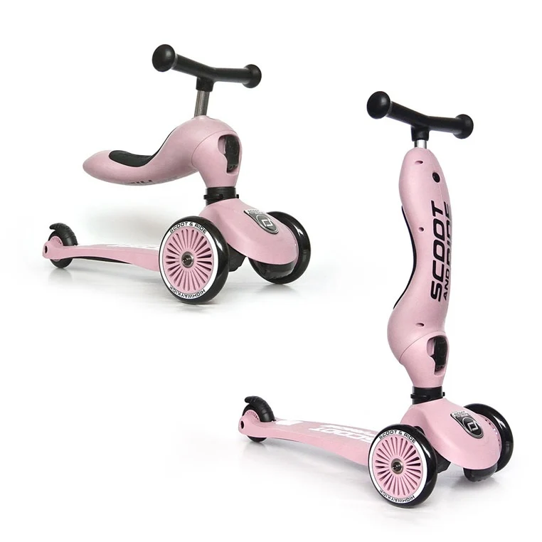 Roller und Fahrrad 2in1 Highwaykick 1-5 Jahre - Rose