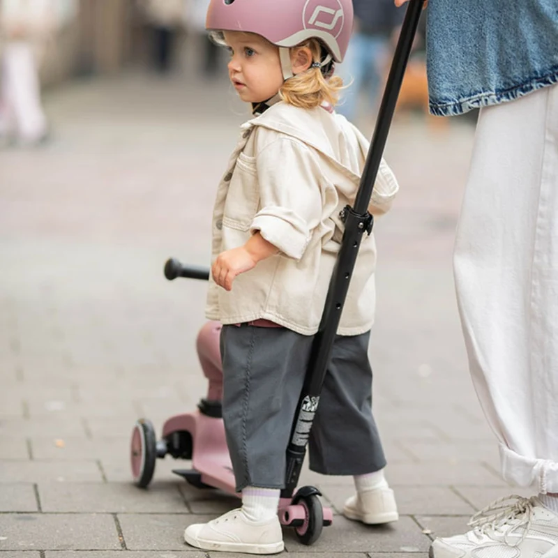 Rutschauto und Roller mit Lenker Highwaykick 1 Push and Go 2in1 1-5 Jahre - Wildberry
