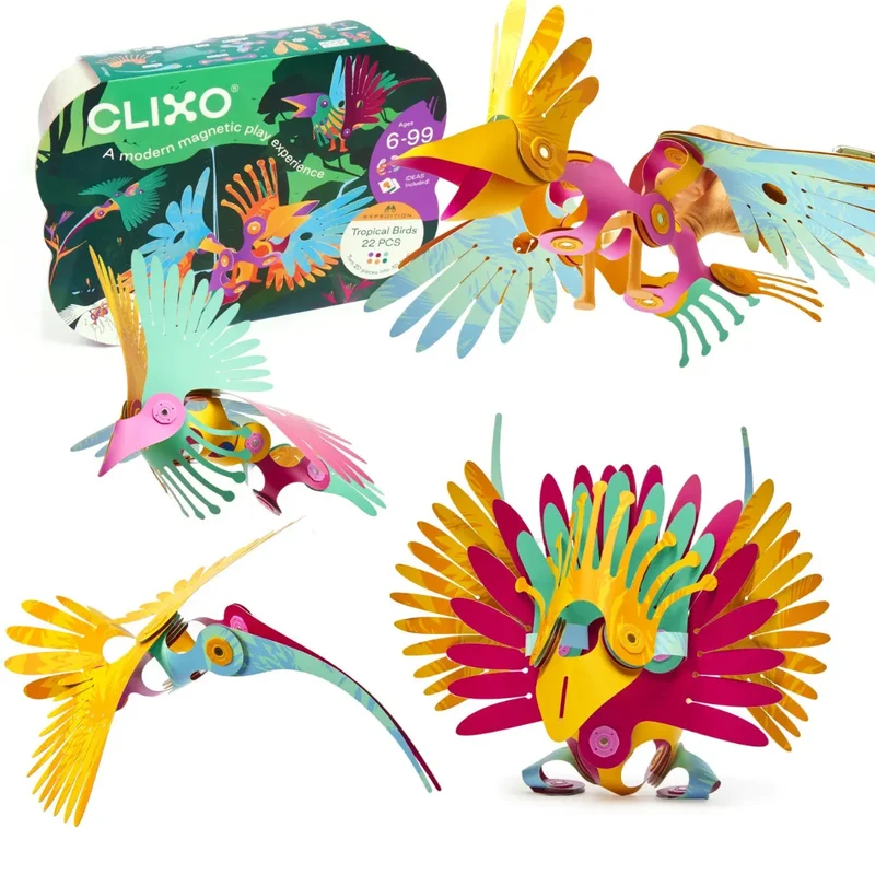 CLIXO Tropical Birds - Magnetspielzeug