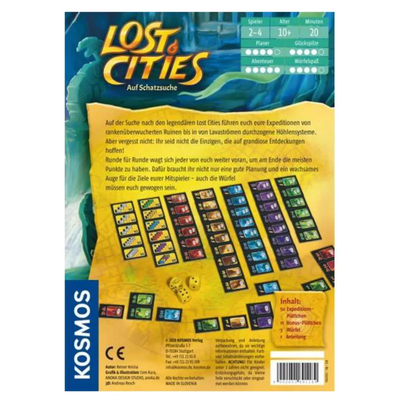 Kosmos - Lost Cities - auf Schatzsuche - - Würfelspiel