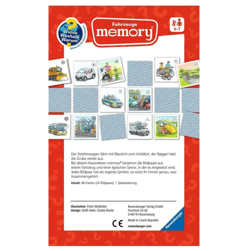 Ravensburger - Wieso? Weshalb? Warum? Fahrzeuge Memory