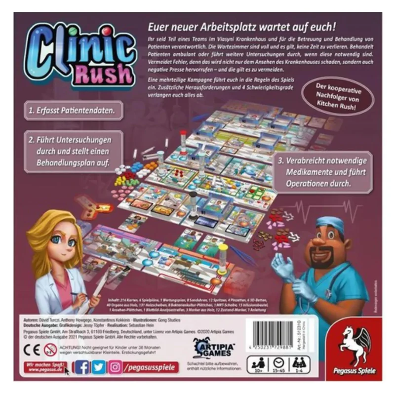 Pegasus Spiele - Clinic Rush - Brettspiel