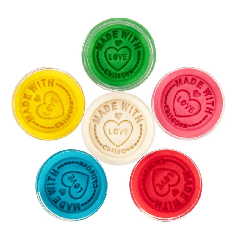 Natürliche Knete in Gläsern – Set mit 6 Farben
