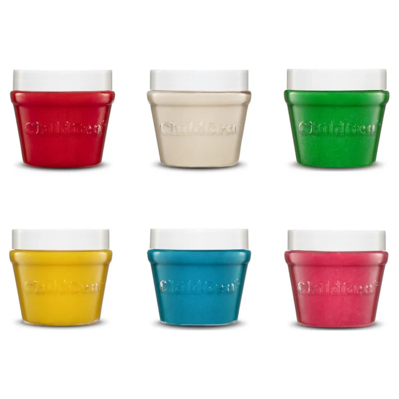 Natürliche Knete in Gläsern – Set mit 6 Farben