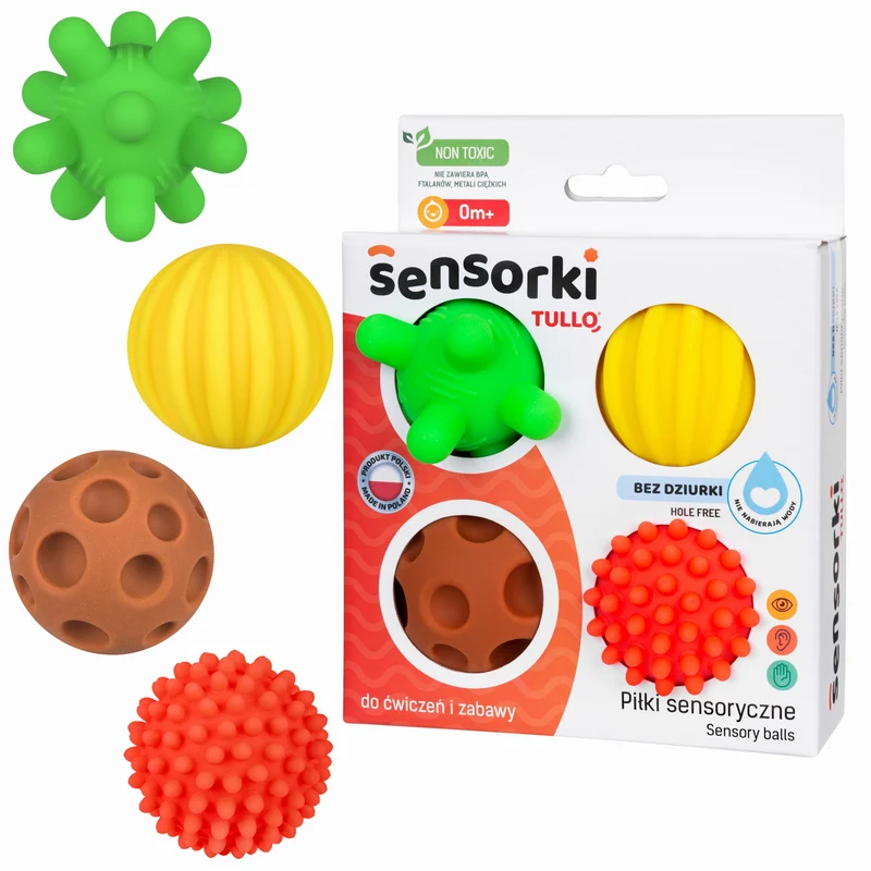 Sensorik-Bälle 4 Stück ohne Loch