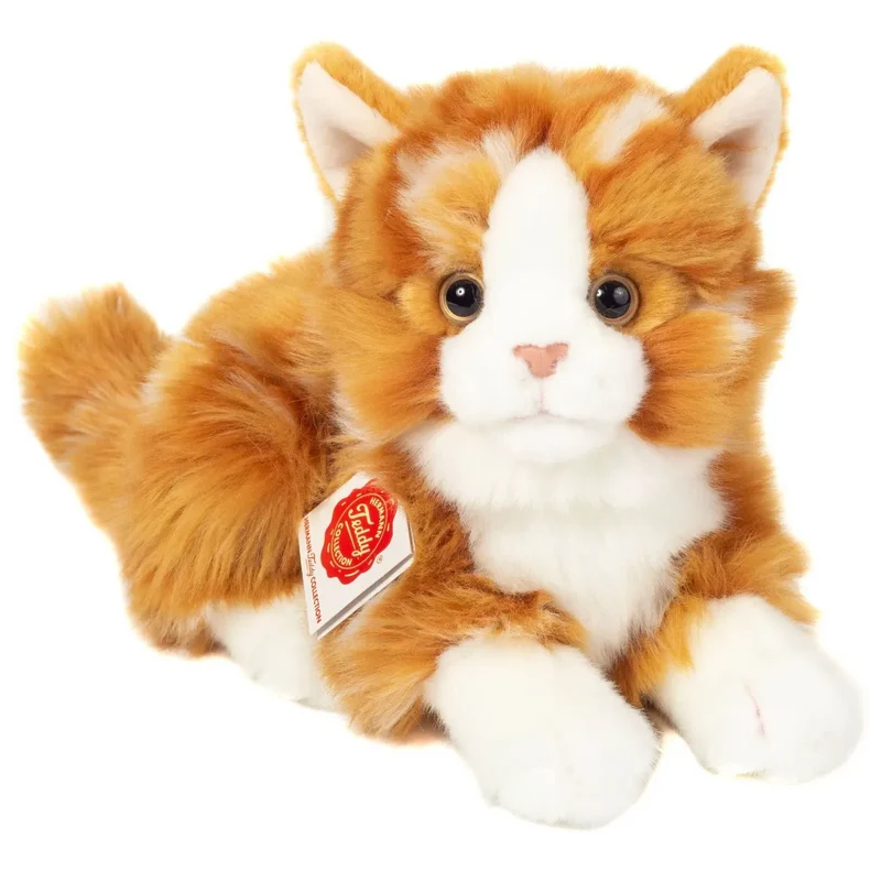 Teddy - Hermann - Katze liegend rot getigert 20 cm