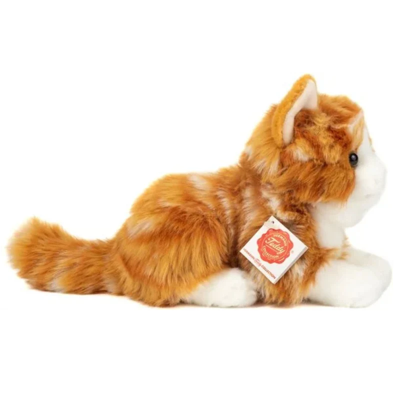 Teddy - Hermann - Katze liegend rot getigert 20 cm