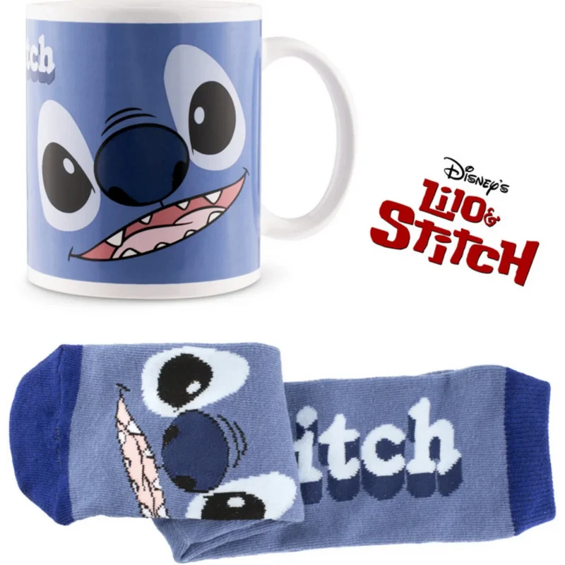 Lyo Stitch Geschenkeset 3 Tasse 350 ml mit Socke