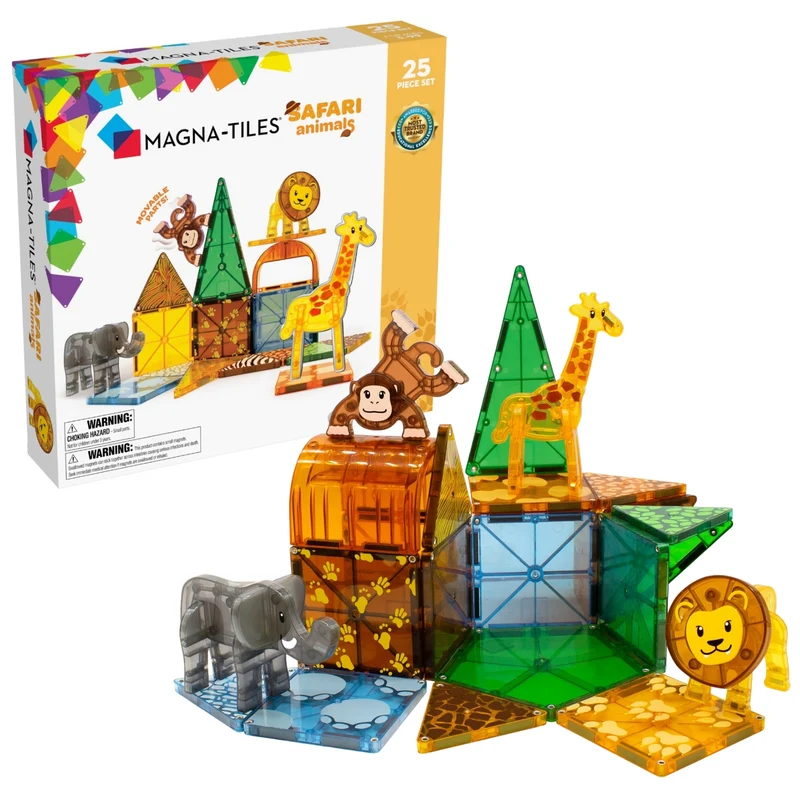 Magnetbausteine – Safari-Tiere 25 Teile